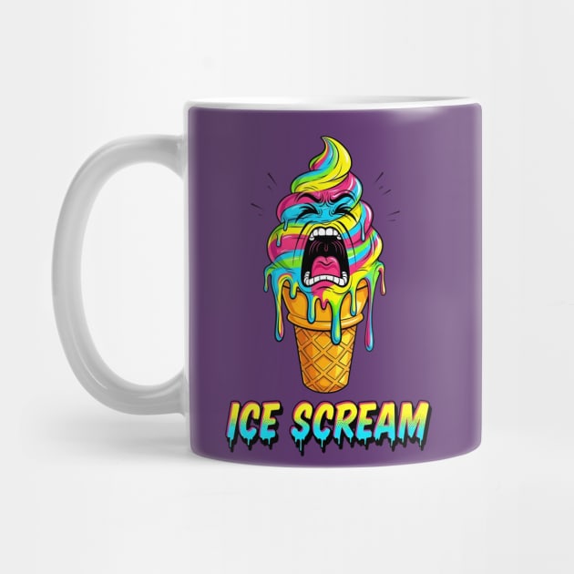 Ice Scream Funny Comic-Style Summer Gift by Groovy Outfits